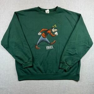 VTG 90s Disney Store Goofy Crew Sweatshirt Men XL Dark Green Disneybound Retro